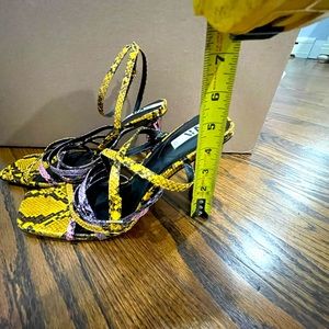 Yellow and purple heels from Zara size 11, worn once.